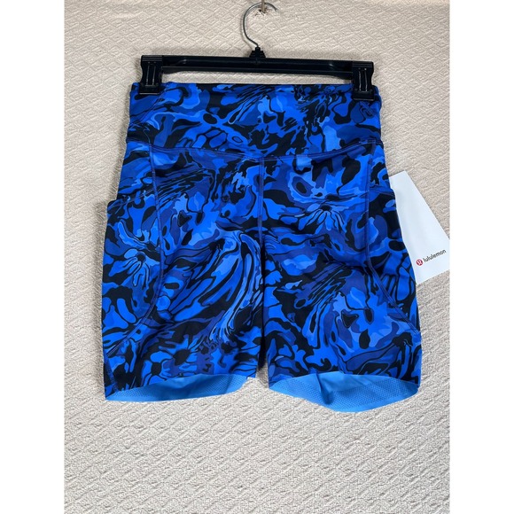 Lululemon FF HR Short 6 inch Women's Blue 6 Athletic Shorts Running - Picture 1 of 6